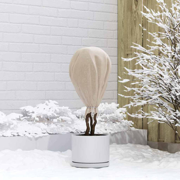 Beige pakkassuojakasvivilla 100 x 1,6 m Non-woven kangas