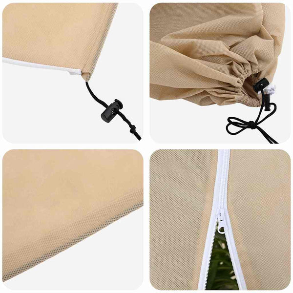 Pakkassuoja kasviryhmille 5 pcs Beige 1,55 x 1 m