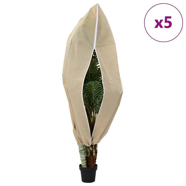 Pakkassuoja kasviryhmille 5 pcs Beige 1,55 x 1 m