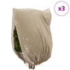 Pakkassuoja kasviryhmille 3 pcs Beige 2,4 x 2 m