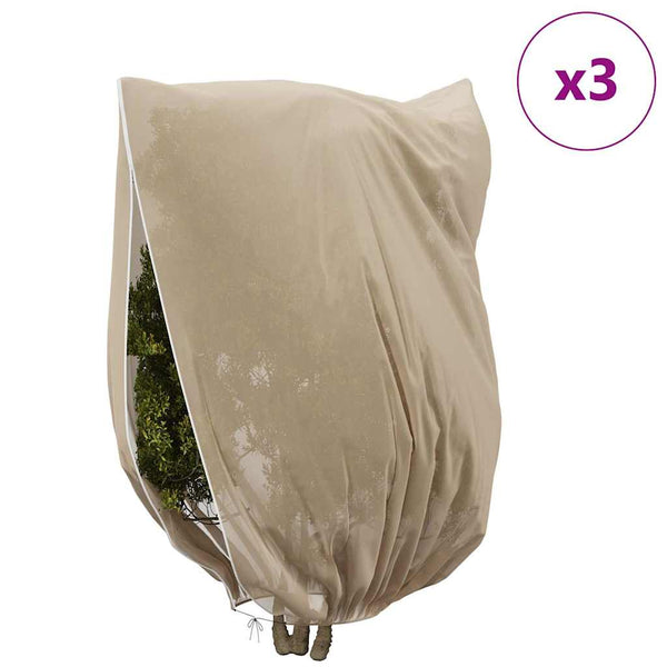 Pakkassuoja kasviryhmille 3 pcs Beige 3,5 x 2,5 m