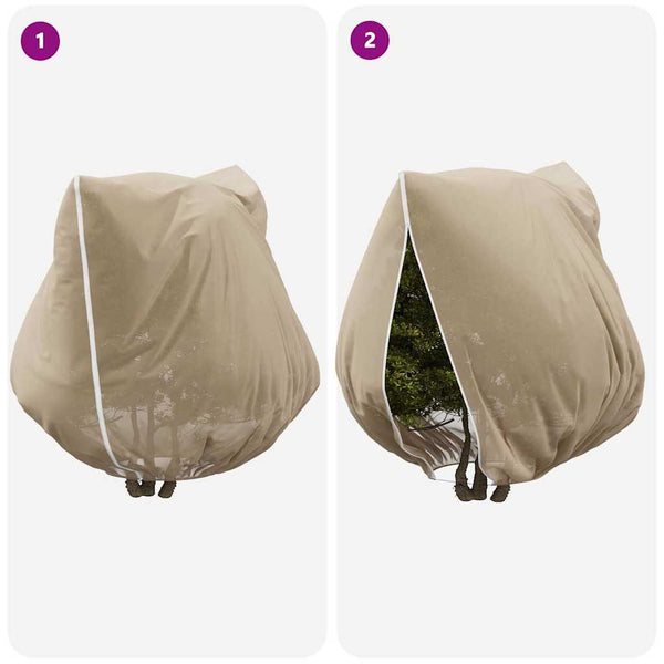 Pakkassuoja kasviryhmille 3 pcs Beige 2 x 2,36 m