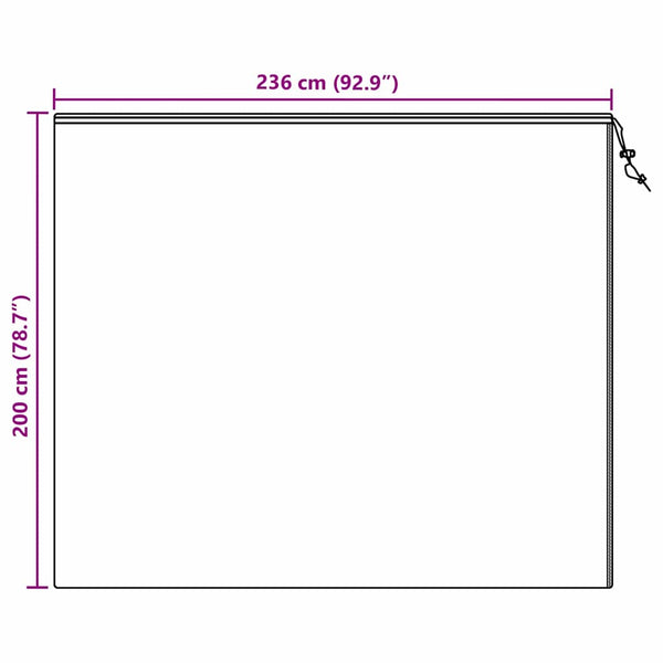 Pakkassuoja kasviryhmille 3 pcs Beige 2 x 2,36 m