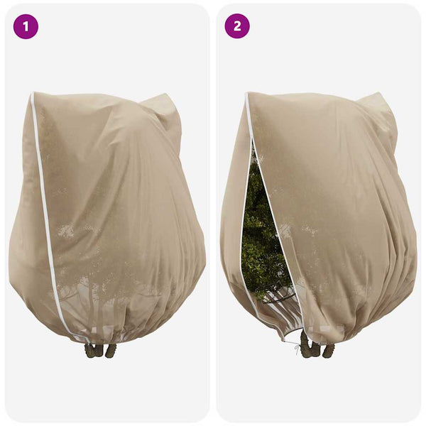 Pakkassuoja kasviryhmille 3 pcs Beige 3,5 x 3,93 m