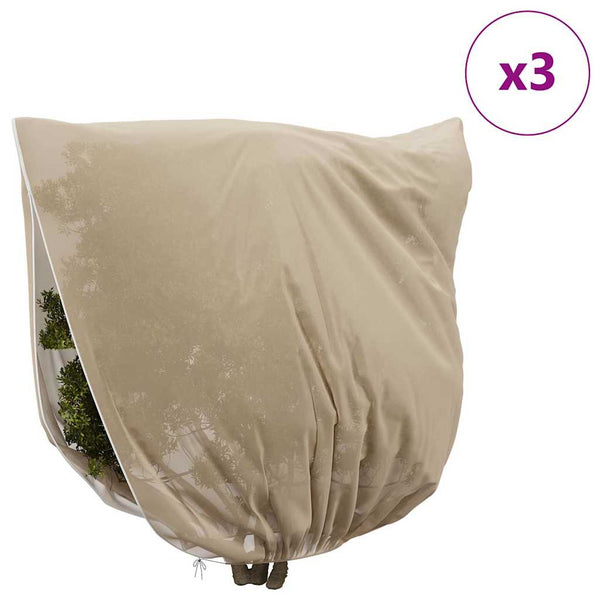 Pakkassuoja kasviryhmille 3 pcs Beige 3,5 x 3,93 m