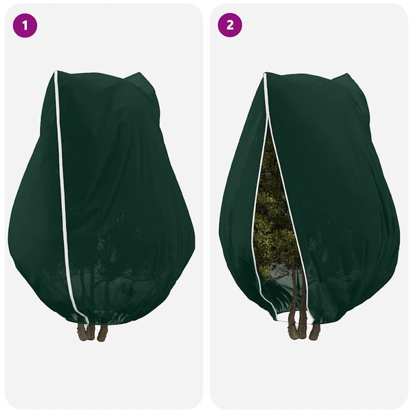 Pakkassuoja kasviryhmille 3 pcs Vihreä 2,4 x 2 m