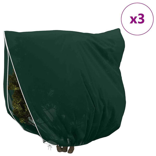 Pakkassuoja kasviryhmille 3 pcs Vihreä 2,5 x 3,14 m
