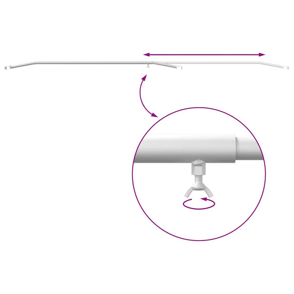 Tarvike perävaunuille 2 Hopea 136-218 cm Alumiini