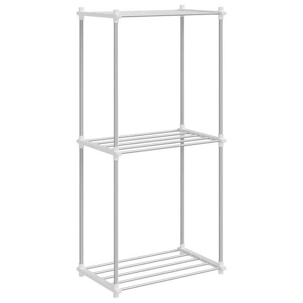 Putkihylly Valkoinen 42,5 x 27 x 91,5 cm Alumiini