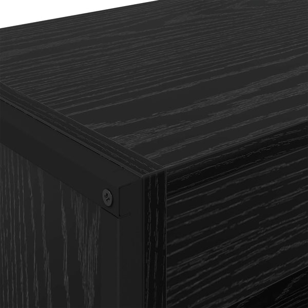 Kirjahylly 80 x 30 x 155 cm Tekninen puu Musta tammi.
