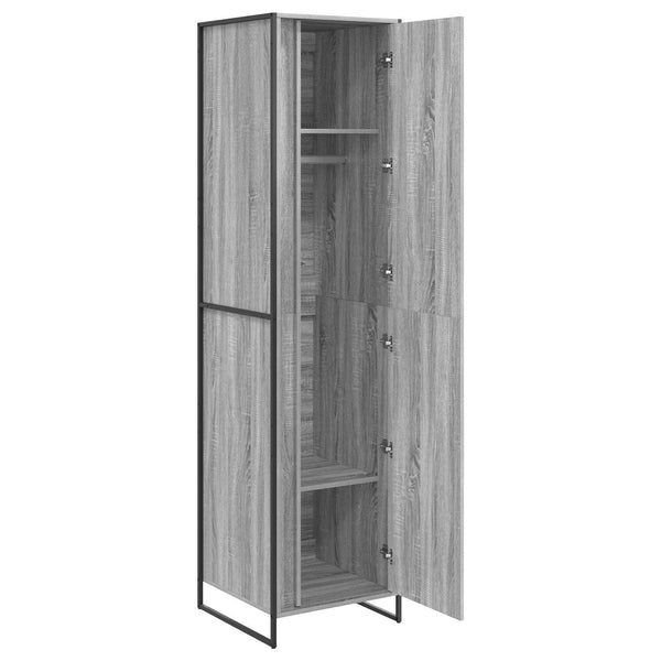 Vaatekaappi 2 pcs Harmaa Sonoma 50 x 50 x 200 cm Tekninen puu