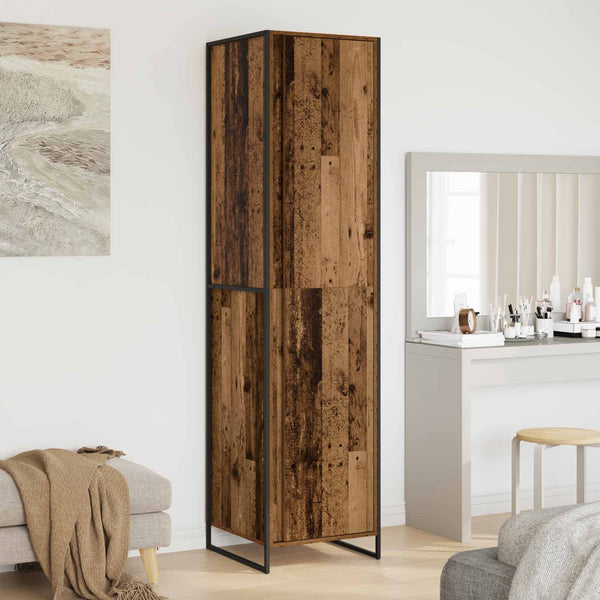 Vaatekaappi 2 pcs Vanha Puu 50 x 50 x 200 cm Tekninen puu