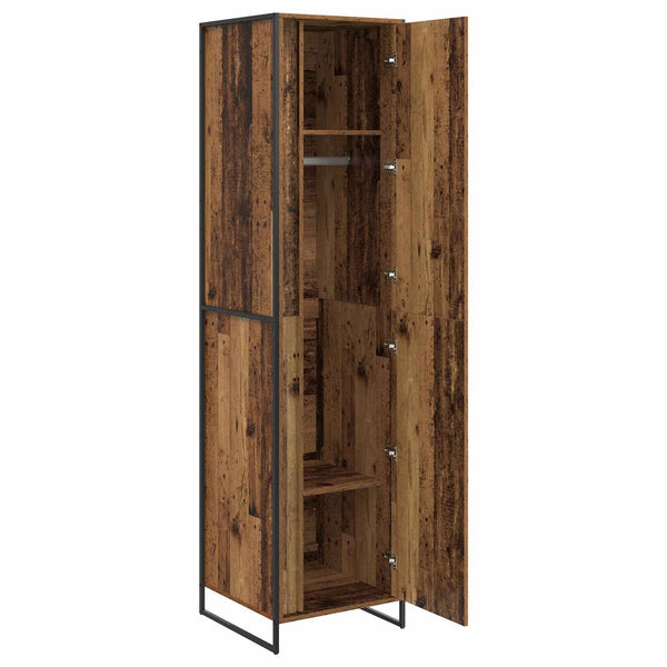 Vaatekaappi 2 pcs Vanha Puu 50 x 50 x 200 cm Tekninen puu