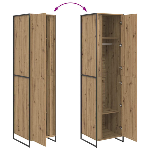 Vaatekaappi 2 pcs Taidekoivu 50 x 50 x 200 cm Tekninen puu