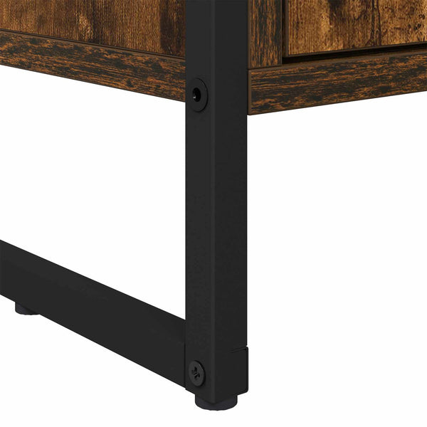 2 kpl korkeat kaapit Savupuu 60 x 36 x 300 cm Tekninen puu