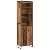Korkeat kaapit 2 kpl Vanha Puu 60 x 36 x 300 cm Tekninen puu