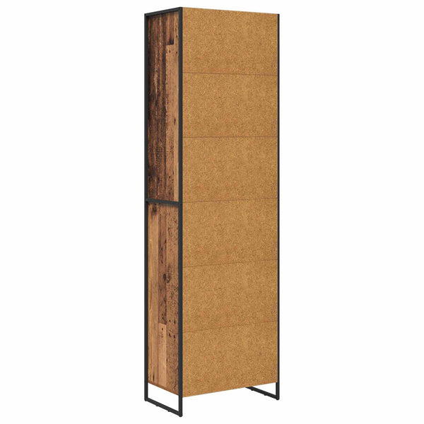 Korkeat kaapit 2 kpl Vanha Puu 60 x 36 x 300 cm Tekninen puu