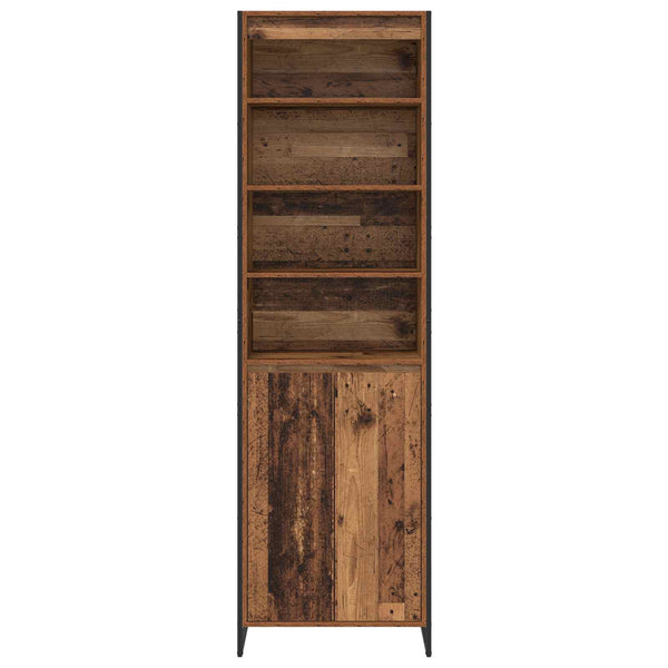 Korkeat kaapit 2 kpl Vanha Puu 60 x 36 x 300 cm Tekninen puu