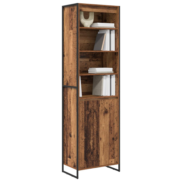 Korkeat kaapit 2 kpl Vanha Puu 60 x 36 x 300 cm Tekninen puu