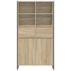 Sivupöytä 2 pcs Sonoma 81 x 36 x 150.5 cm Tekninen puu