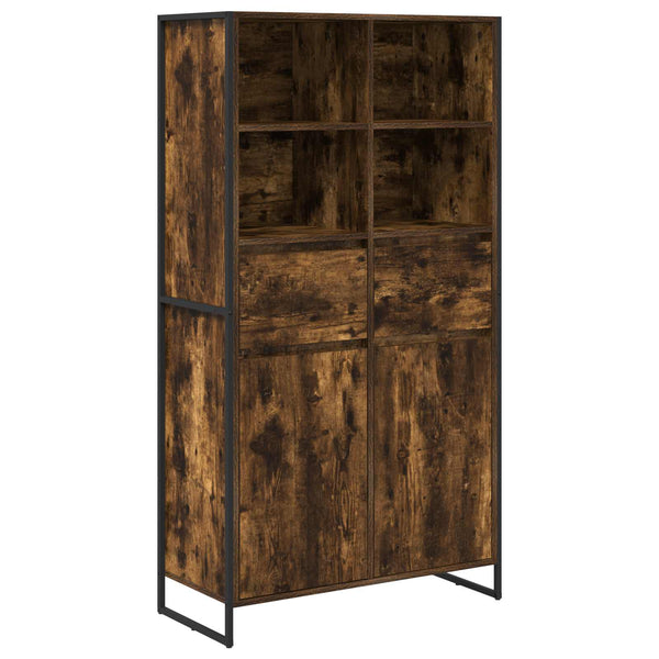 Sivupöytä 2 pcs Savupuu 81 x 36 x 150.5 cm Tekninen puu