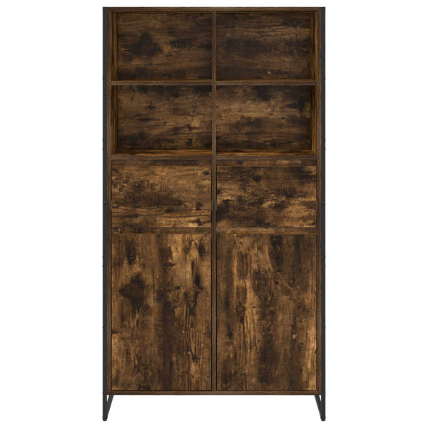 Sivupöytä 2 pcs Savupuu 81 x 36 x 150.5 cm Tekninen puu