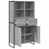 Sivupöytä 2 pcs Harmaa Sonoma 81 x 36 x 150.5 cm Tekninen puu