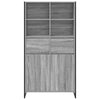 Sivupöytä 2 pcs Harmaa Sonoma 81 x 36 x 150.5 cm Tekninen puu