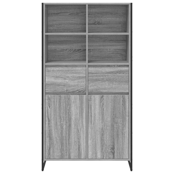 Sivupöytä 2 pcs Harmaa Sonoma 81 x 36 x 150.5 cm Tekninen puu