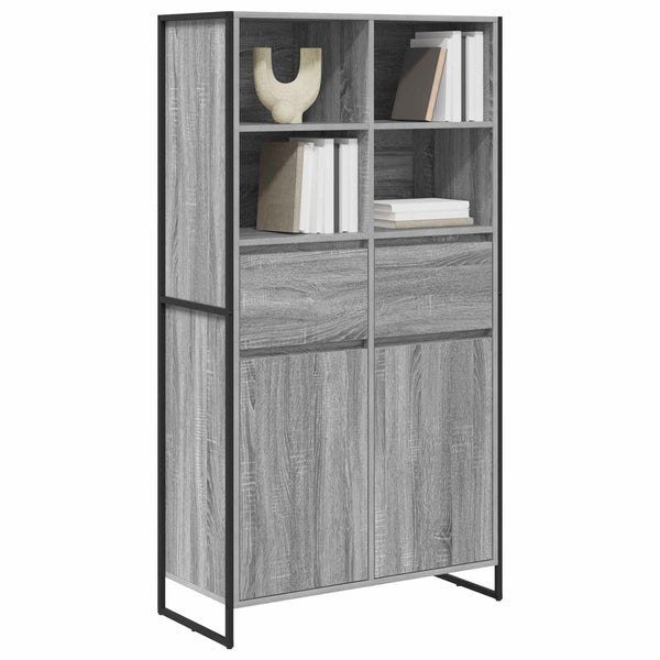 Sivupöytä 2 pcs Harmaa Sonoma 81 x 36 x 150.5 cm Tekninen puu