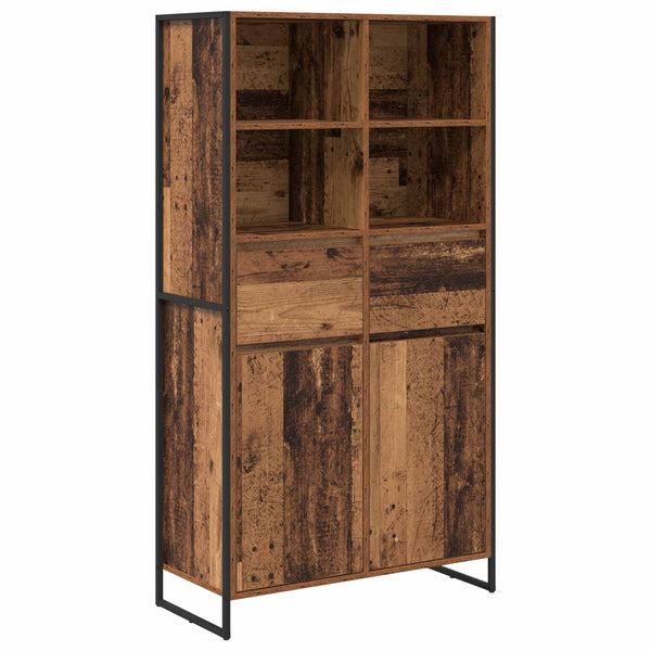 Sivupöytä 2 pcs Vanha Puu 81 x 36 x 150.5 cm Tekninen puu