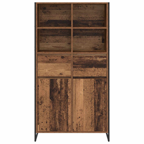 Sivupöytä 2 pcs Vanha Puu 81 x 36 x 150.5 cm Tekninen puu