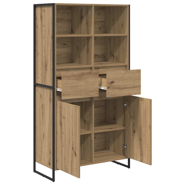 Sivupöytä 2 pcs Taidekoivu 81 x 36 x 150.5 cm Tekninen puu