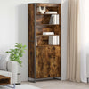 Korkeat kaapit 2 kpl Savupuu 60 x 36 x 300 cm Tekninen puu