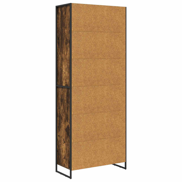 Korkeat kaapit 2 kpl Savupuu 60 x 36 x 300 cm Tekninen puu