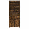 Korkeat kaapit 2 kpl Savupuu 60 x 36 x 300 cm Tekninen puu