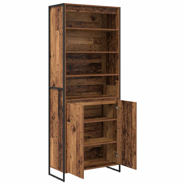 Kaksi korkeaa kaappia Vanha Puu 60 x 36 x 300 cm Tekninen puu