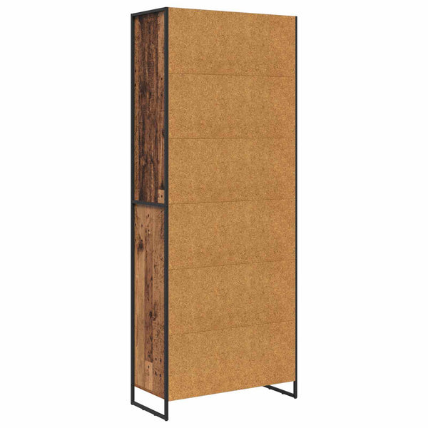 Kaksi korkeaa kaappia Vanha Puu 60 x 36 x 300 cm Tekninen puu
