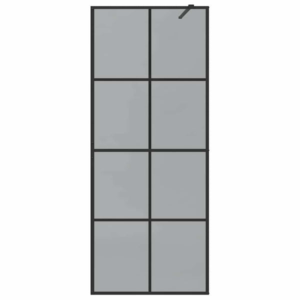 Kävelykylpyhuoneen seinä Musta 80 x 195 cm karkaistu lasi