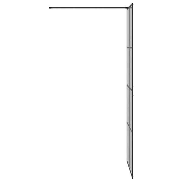 Kävelykylpyhuoneen seinä Musta 80 x 195 cm karkaistu lasi