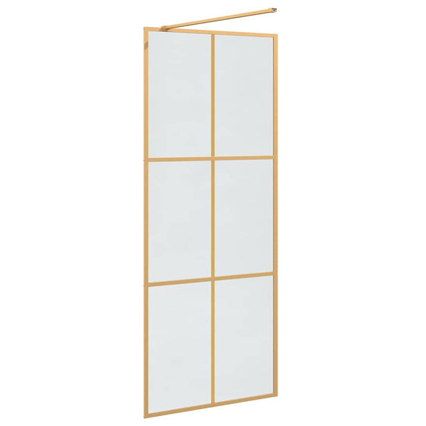 Kävelykylpyhuoneen seinä Kulta 80 x 195 cm karkaistu lasi