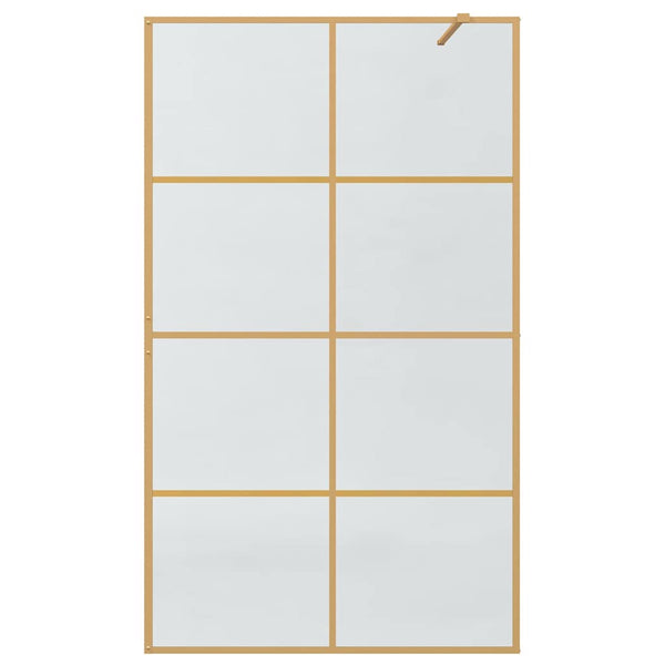 Kävelykylpyhuoneen seinä Kulta 115 x 195 cm karkaistu lasi