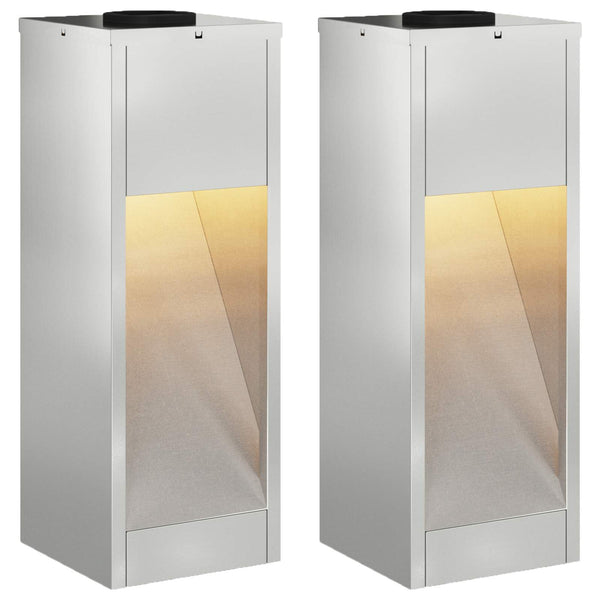Aurinkoinen LED-polkuvalo 2 kpl Lämpimän Valkoinen Galvanoitu