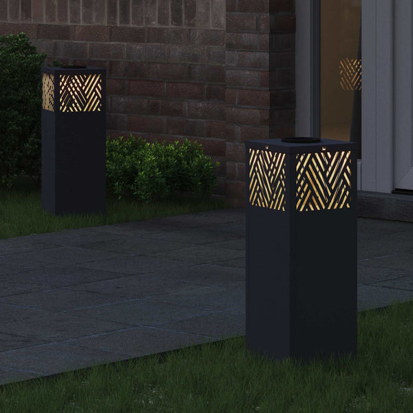 Aurinko LED-polkuvalo 2 kpl Lämpimän Valkoinen 18 x 18 x 50 cm