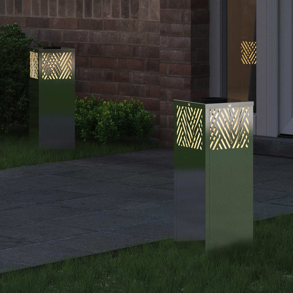 Aurinko LED-polkuvalo 2 kpl Lämpimän Valkoinen 18 x 18 x 50 cm