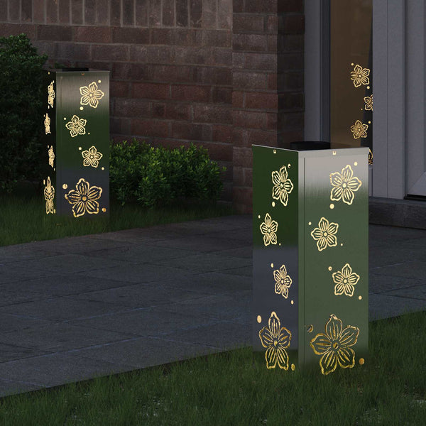 Aurinko LED-polkuvalo 2 kpl Lämpimän Valkoinen 18 x 18 x 50 cm