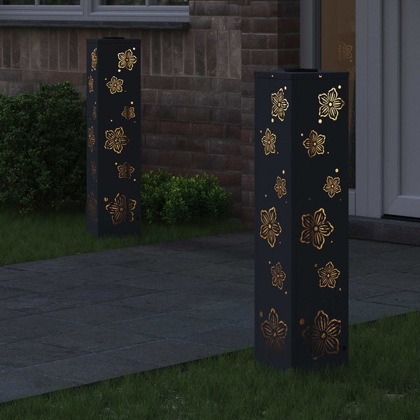 Aurinko LED-polkuvalo 2 kpl Lämpimän Valkoinen 18 x 18 x 80 cm