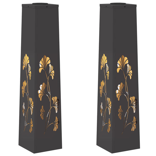 Aurinko LED-polkuvalo 2 kpl Lämpimän Valkoinen 18 x 18 x 80 cm