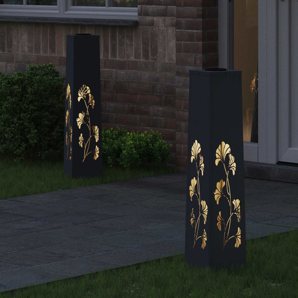 Aurinko LED-polkuvalo 2 kpl Lämpimän Valkoinen 18 x 18 x 80 cm
