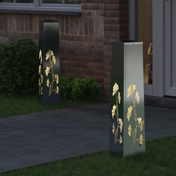 Aurinko LED-polkuvalo 2 kpl Lämpimän Valkoinen 18 x 18 x 80 cm
